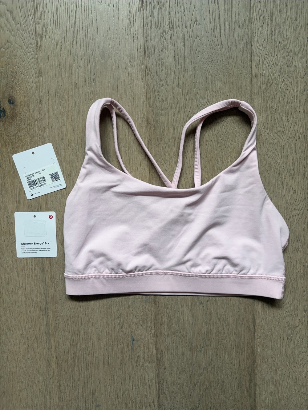 EUC energy bra strawberry milkshake size 6 lululemon
